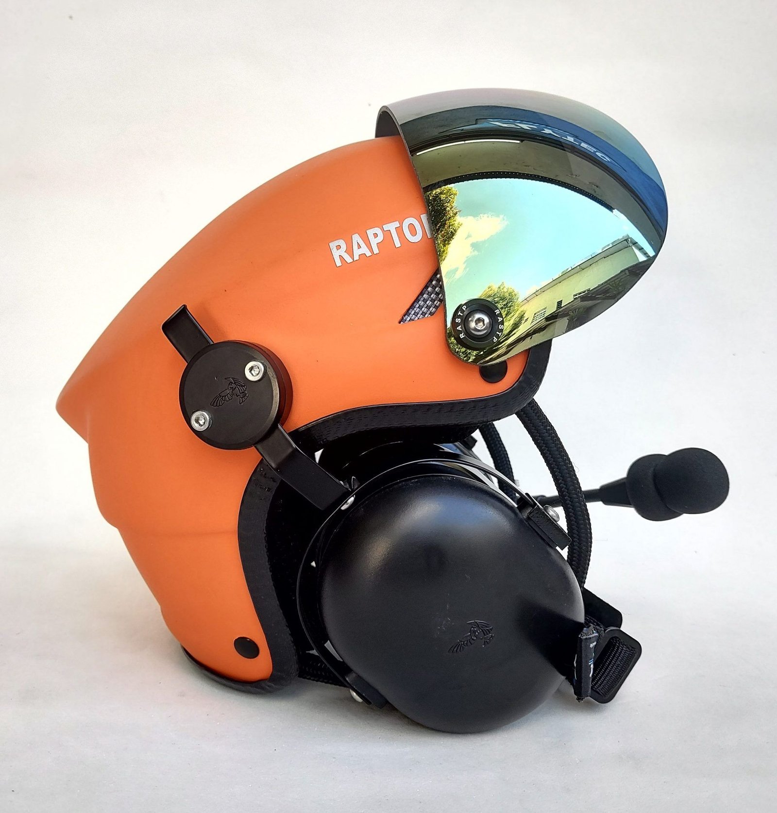 CAPACETE RAPTOR COR LARANJA FOSCO COM VISEIRA - Imagem 2