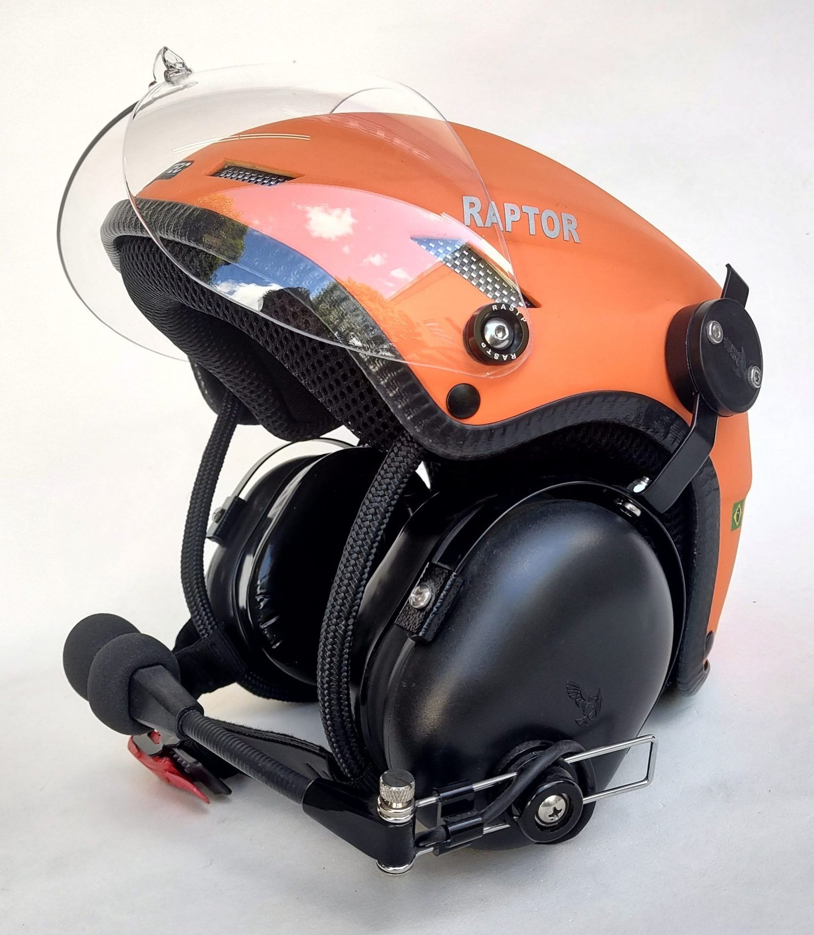 CAPACETE RAPTOR COR LARANJA FOSCO COM VISEIRA - Imagem 8