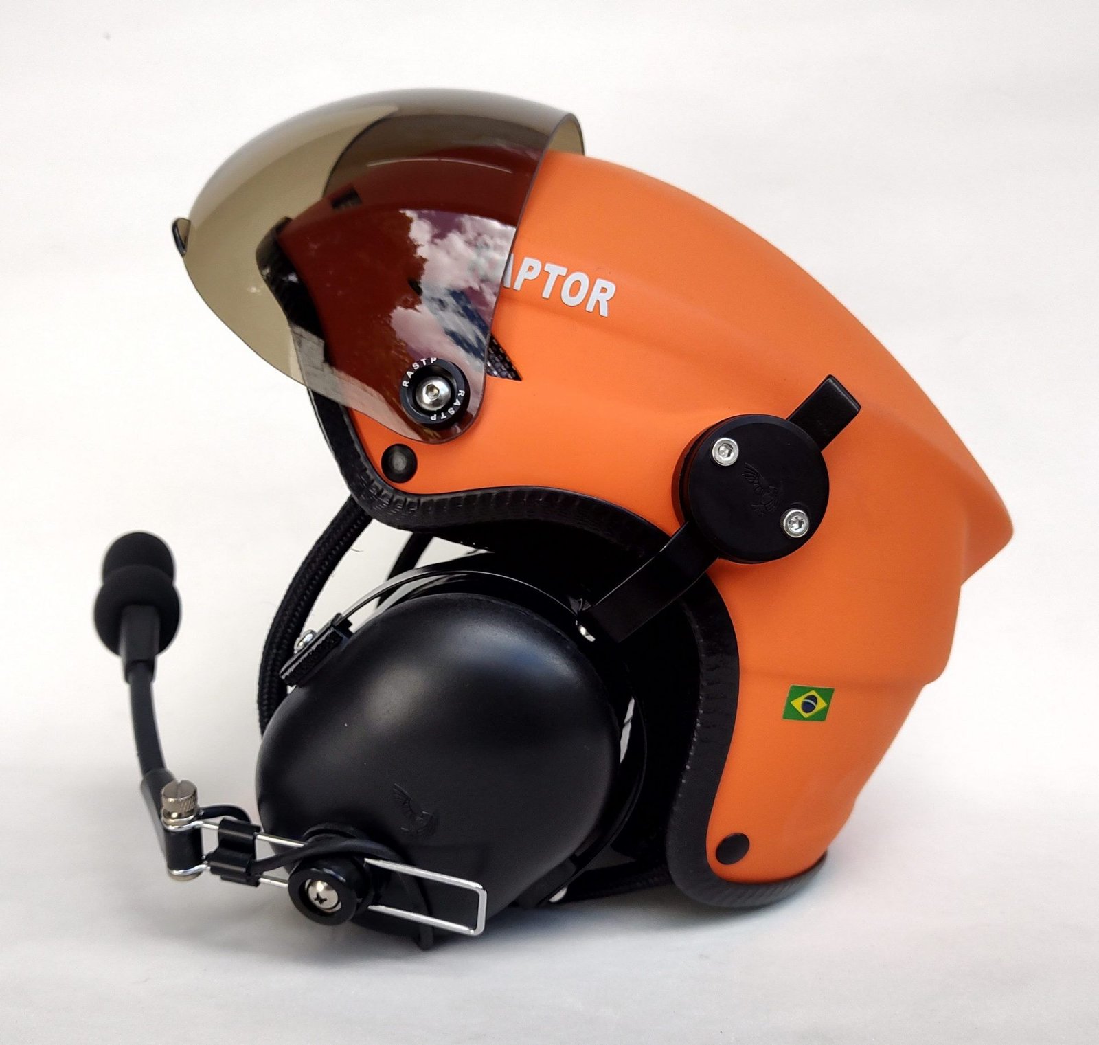 CAPACETE RAPTOR COR LARANJA FOSCO COM VISEIRA - Imagem 13
