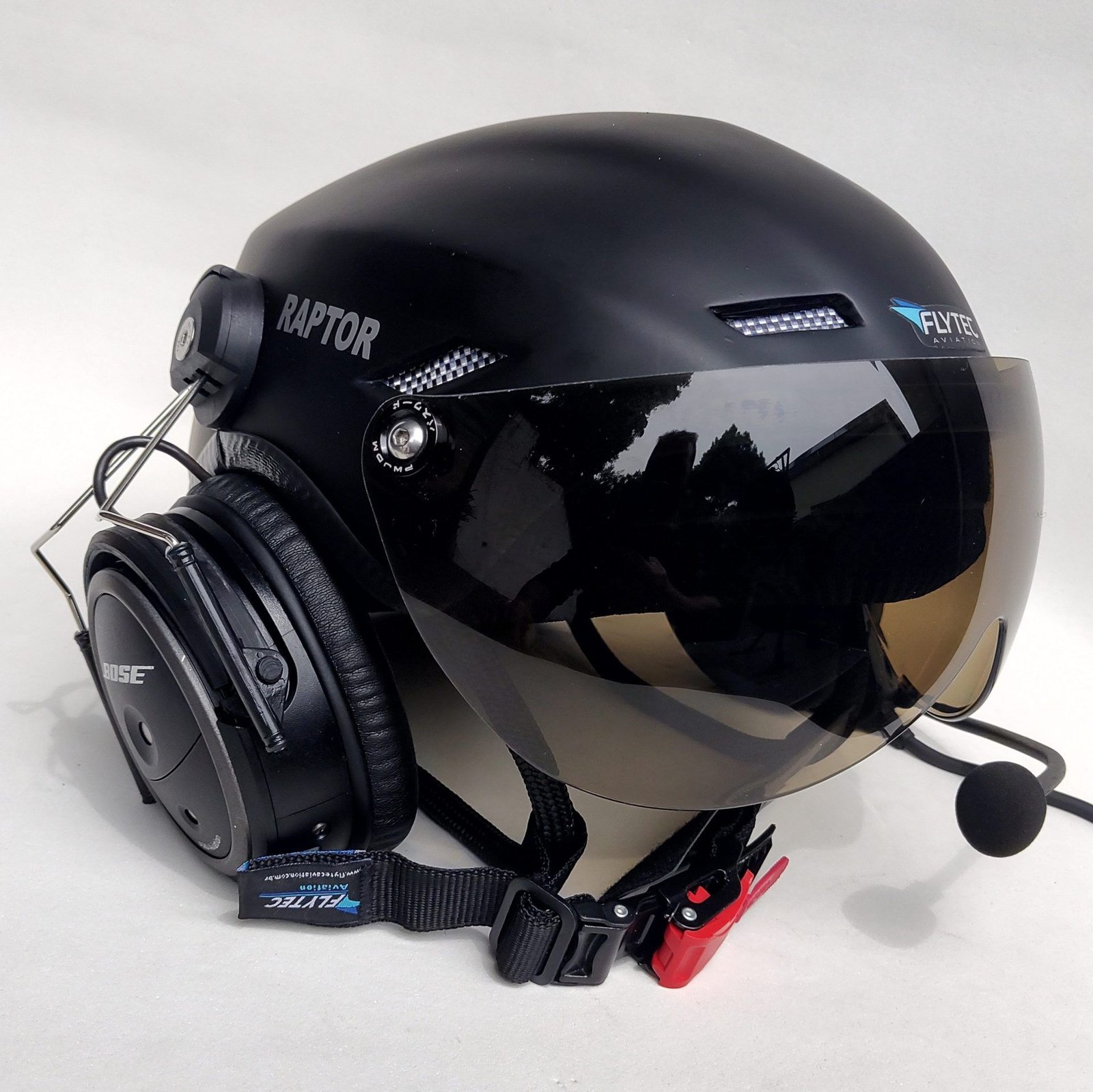 CAPACETE RAPTOR COM FONIA BOSE A20 BLUETOOTH DUAL PLUG PARA AVIAÇÃO. - Imagem 3
