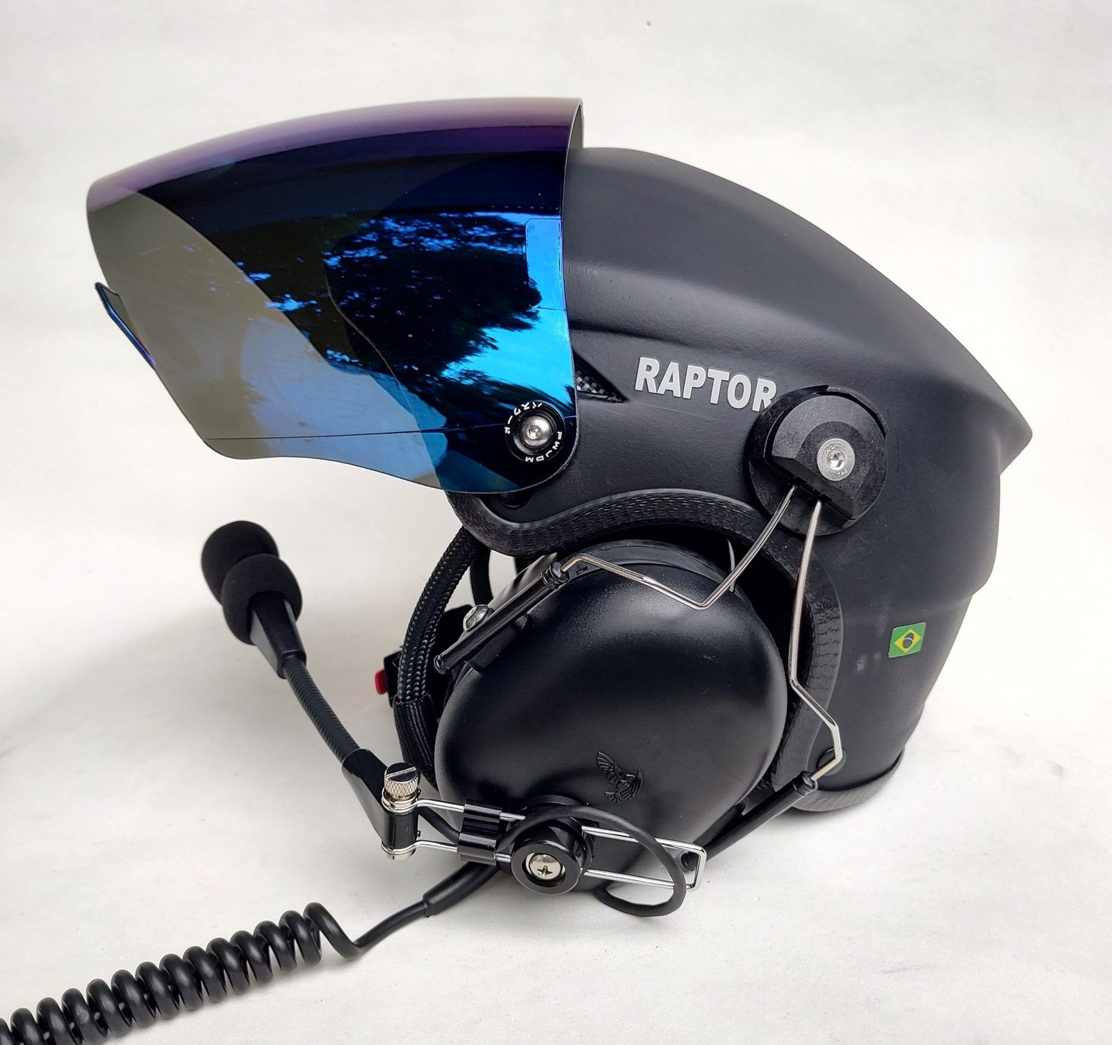 CAPACETE RAPTOR COR PRETO FOSCO COM VISEIRA MODELO FULL FACE E SISTEMA DE PRENDER A FONIA MODELO TIPO 3M - Imagem 21