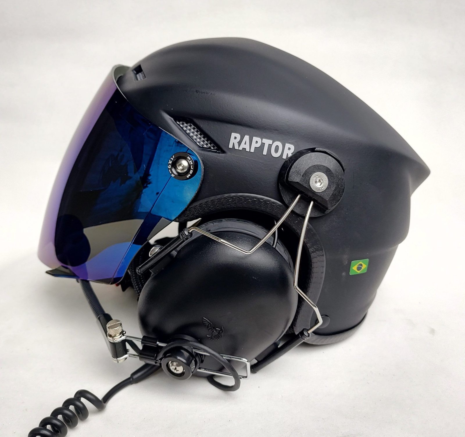 CAPACETE RAPTOR COR PRETO FOSCO COM VISEIRA MODELO FULL FACE E SISTEMA DE PRENDER A FONIA MODELO TIPO 3M - Imagem 18