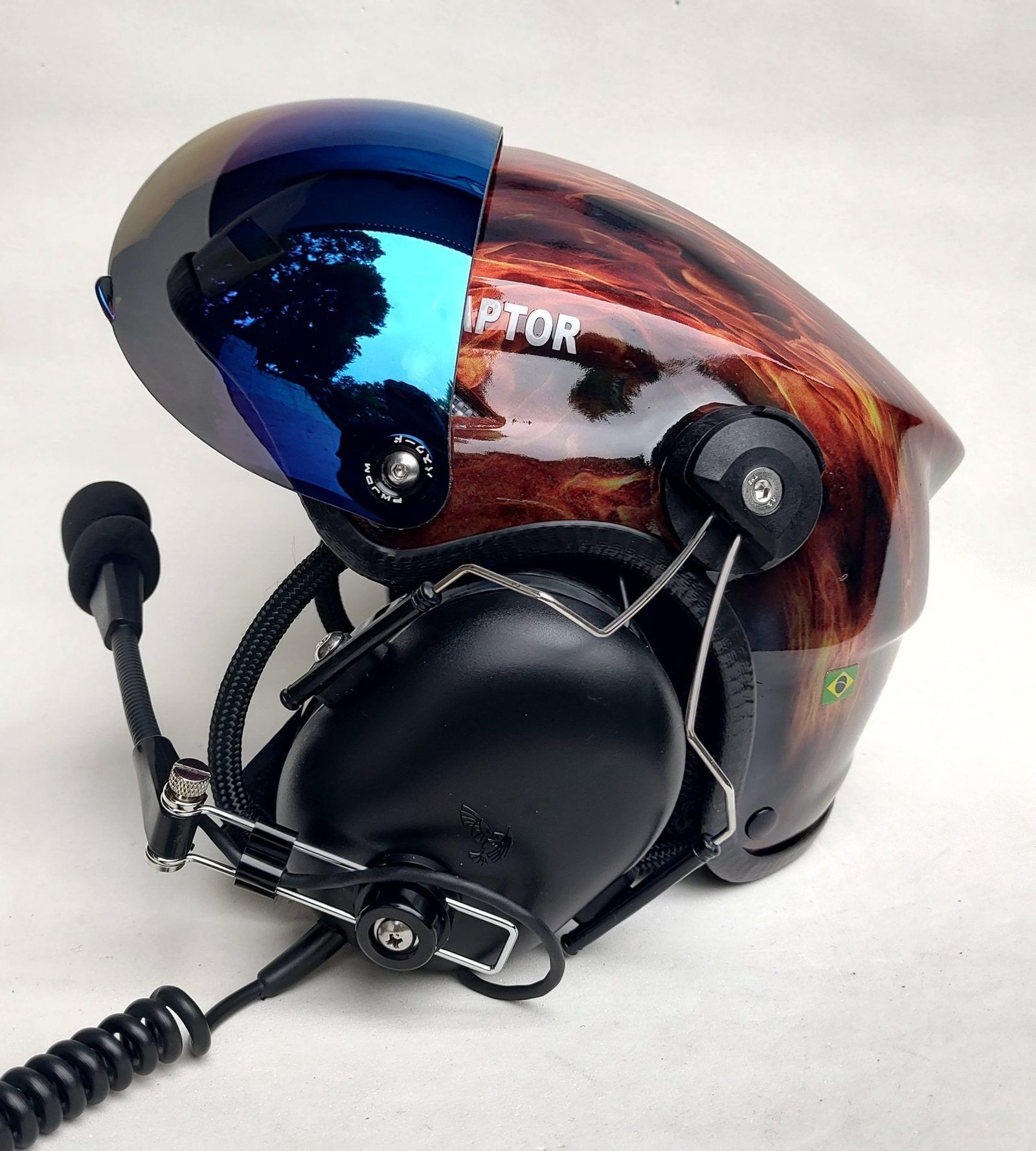 CAPACETE RAPTOR PINTURA WTP COR FIRE - Imagem 2