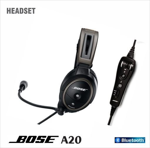 HEADSET BOSE A20 ANR BLUETOOTH DUAL PLUG AVIAÇÃO - FLYTEC AVIATION