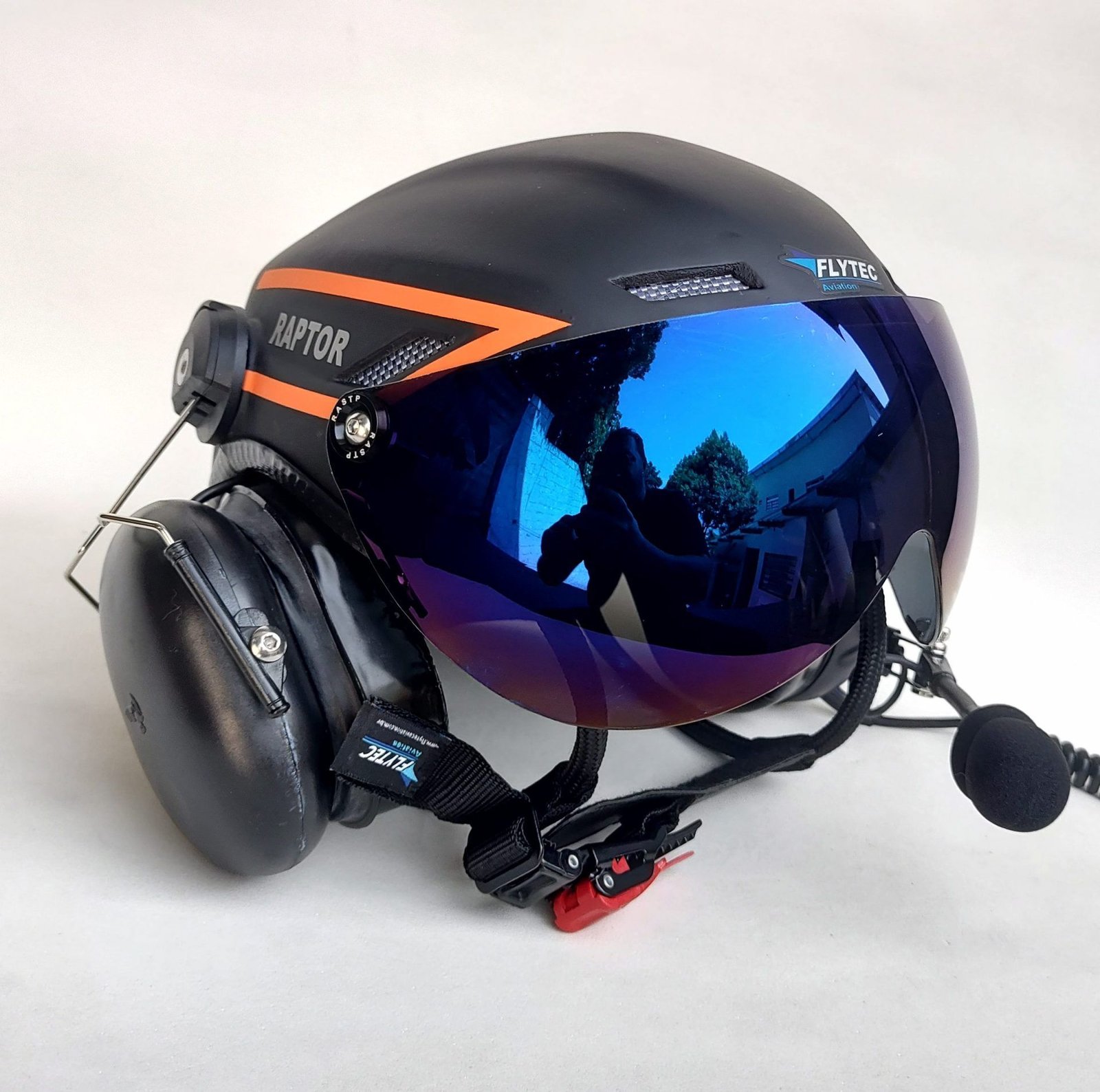 CAPACETE RAPTOR PLUS PINTURA PRETO FOSCO COM FAIXAS LARANJA - Imagem 6