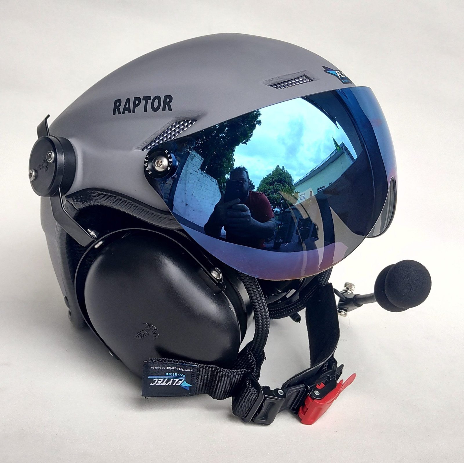 CAPACETE RAPTOR COR CINZA FOSCO COM VISEIRA - Imagem 5